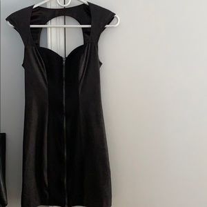 Black suede dress